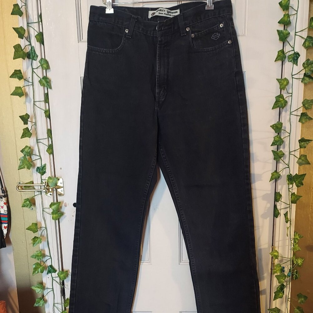 Harley Davidson Men Black Traditional Jeans